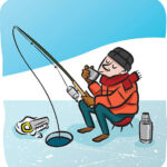 ice fishing clipart